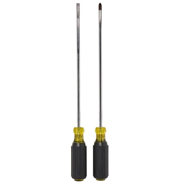 Screwdriver Set, Long Blade Slotted and Phillips, 2-Piece