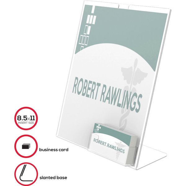 Sign and Business Card Holder, 8-1/2x11