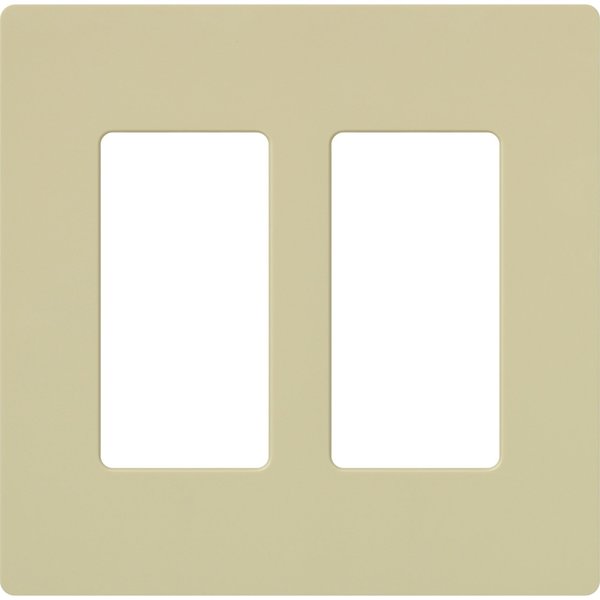 Designer Wall Plates, Number of Gangs: 2 Gloss Finish, Ivory