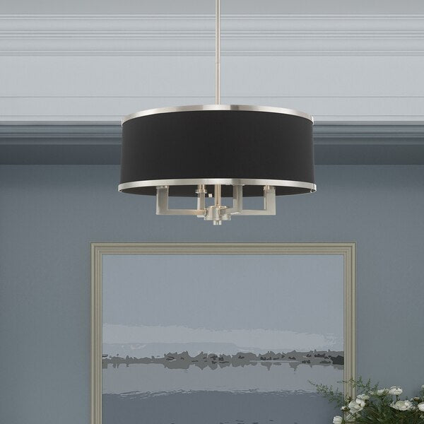 Park Ridge 4 Light Brushed Nickel Pendant Chandelier