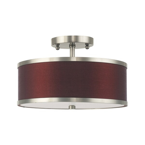 Park Ridge 2 Light Brushed Nickel Ceiling Mount