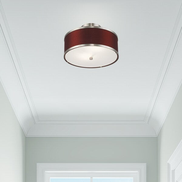 Park Ridge 2 Light Brushed Nickel Ceiling Mount