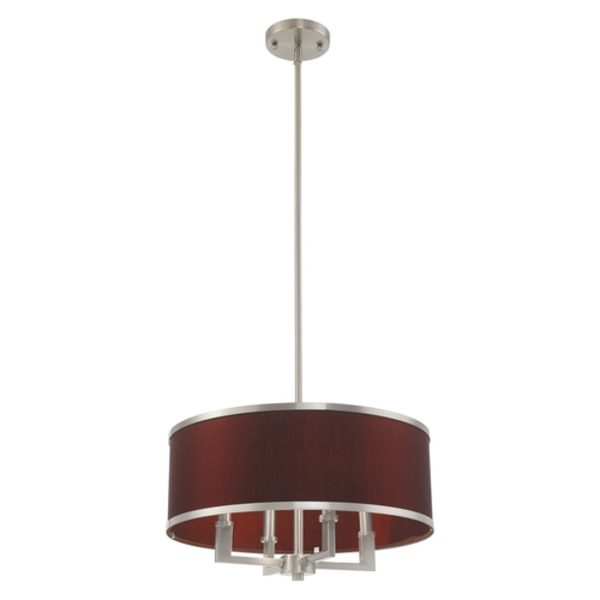 Park Ridge 4 Light Brushed Nickel Pendant Chandelier