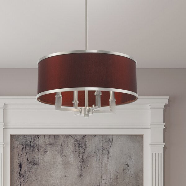 Park Ridge 4 Light Brushed Nickel Pendant Chandelier