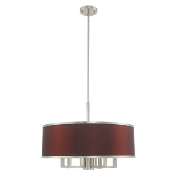Park Ridge 7 Light Brushed Nickel Pendan