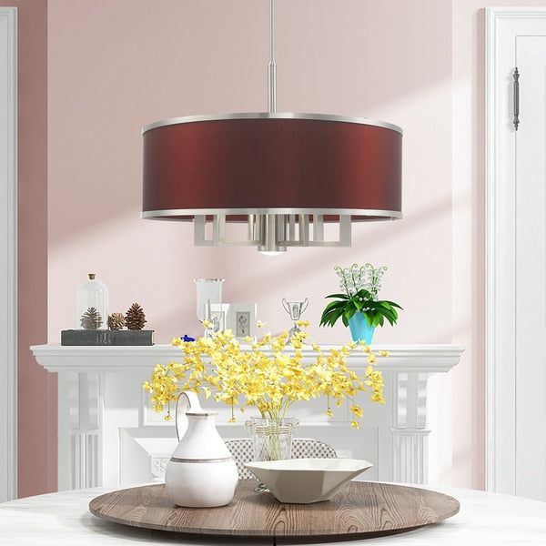 Park Ridge 7 Light Brushed Nickel Pendan