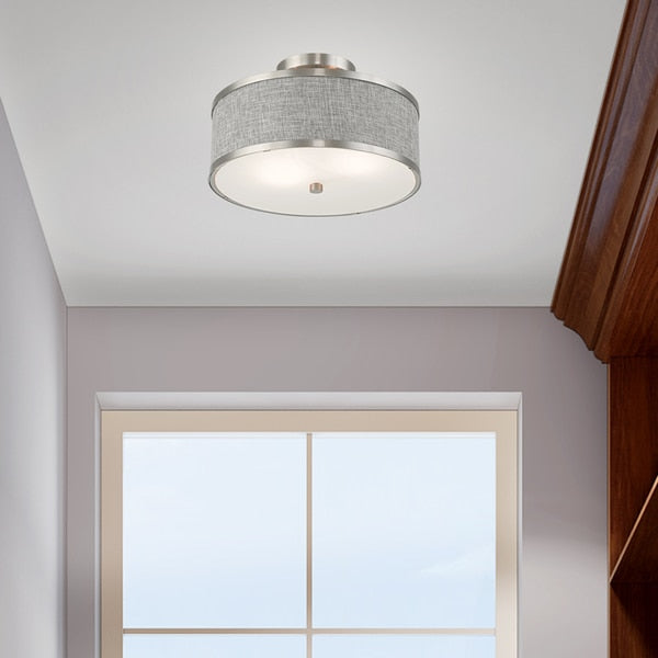 Park Ridge 2 Light Brushed Nickel Ceiling Mount
