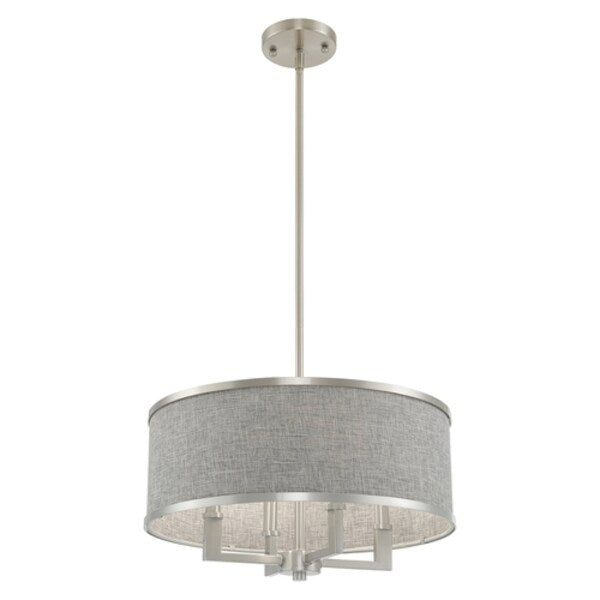 Park Ridge 4 Light Brushed Nickel Pendant Chandelier