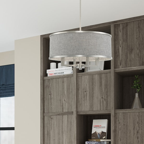 Park Ridge 4 Light Brushed Nickel Pendant Chandelier