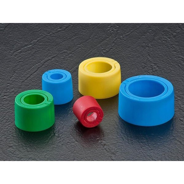 OPEN END THREAD PROTEC, Green, Red, Low Density Polyethylene 3000 PK