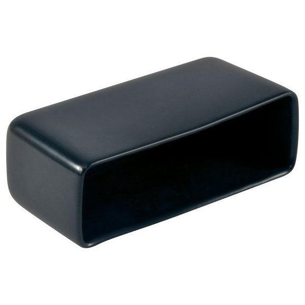 Vinyl Rect Cap - Flat End, Black, Vinyl 1000 PK