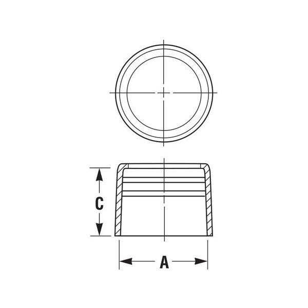 OPEN END THREAD PROTEC, Low Density Polyethylene 200 PK