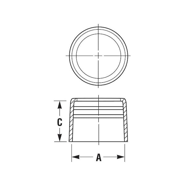 OPEN END THREAD PROTEC, Low Density Polyethylene 1000 PK