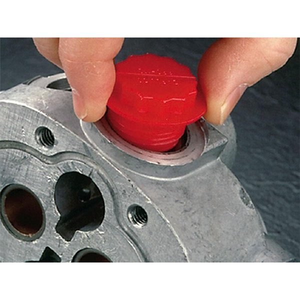 Threaded Plug, Red, High Density Polyethylene 1000 PK