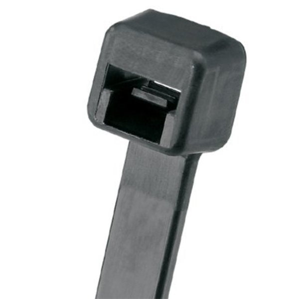 Intermediate Cable Tie, 5-1/2 in L, 0.14 in W, Nylon 6/6, Black, Indoor, Outdoor Use, 1000 Pack