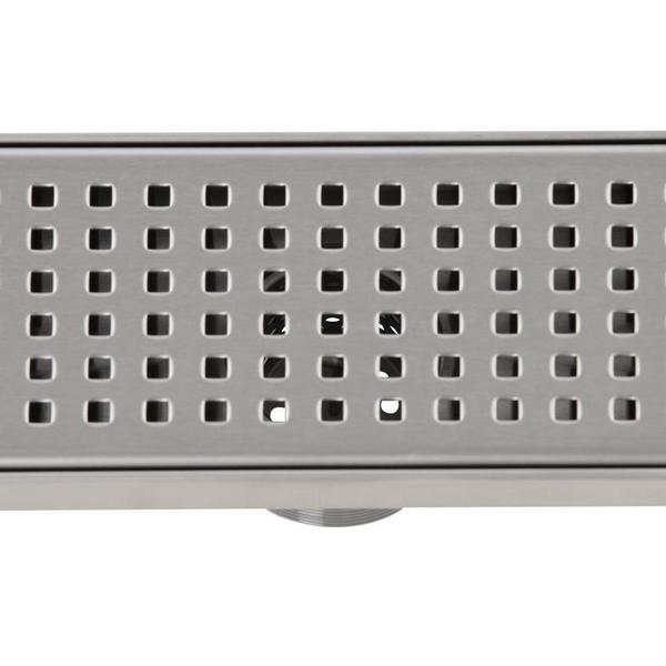 Designlineâ¢ 28 in. Stainless Steel Shower Linear Drain Square Grate