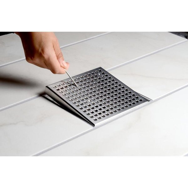Designlineâ¢ 4 in. x 4 in. Square Drain Wave Grate