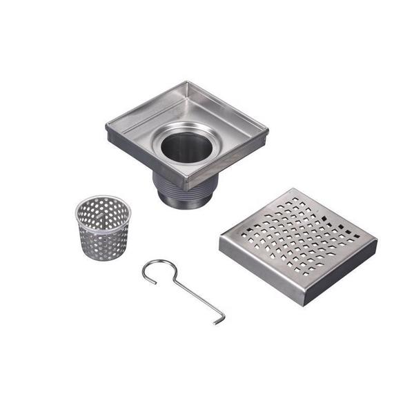 Designlineâ¢ 4 in. x 4 in. Square Drain Wave Grate