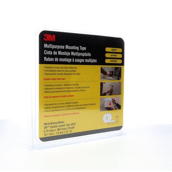 Double Sided Tape, Urethane Foam, 3/4in