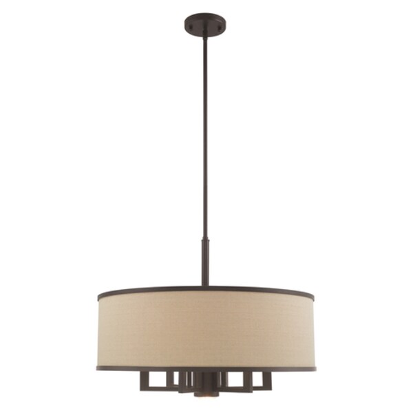 Park Ridge 7 Light Bronze Pendant Chande