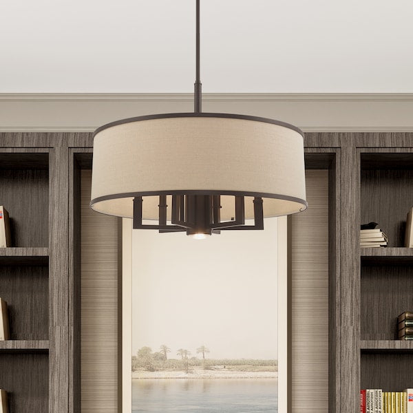 Park Ridge 7 Light Bronze Pendant Chande