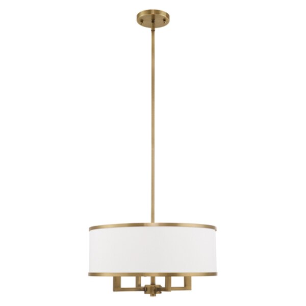 Park Ridge 4 Light Antique Brass Pendant Chandelier
