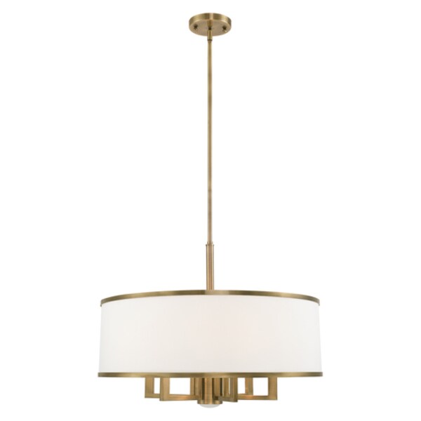 Park Ridge 7 Light Antique Brass Pendant