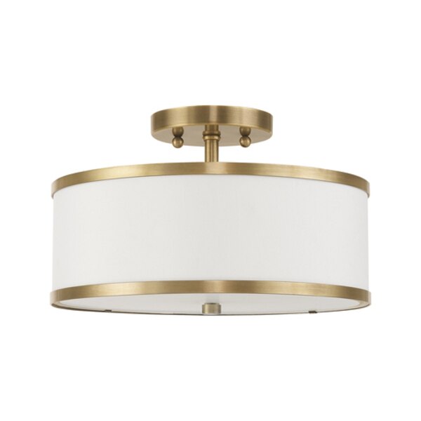 Park Ridge 2 Light Antique Brass Ceiling