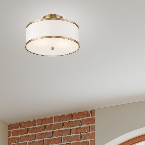 Park Ridge 2 Light Antique Brass Ceiling
