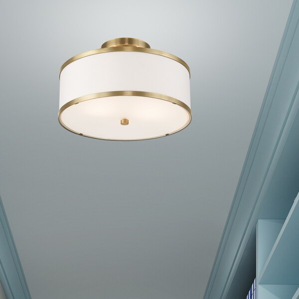 Park Ridge 2 Light Antique Brass Ceiling