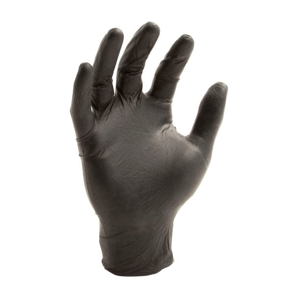 Disposable Gloves, Nitrile, Powder Free, Black, L, 100 PK