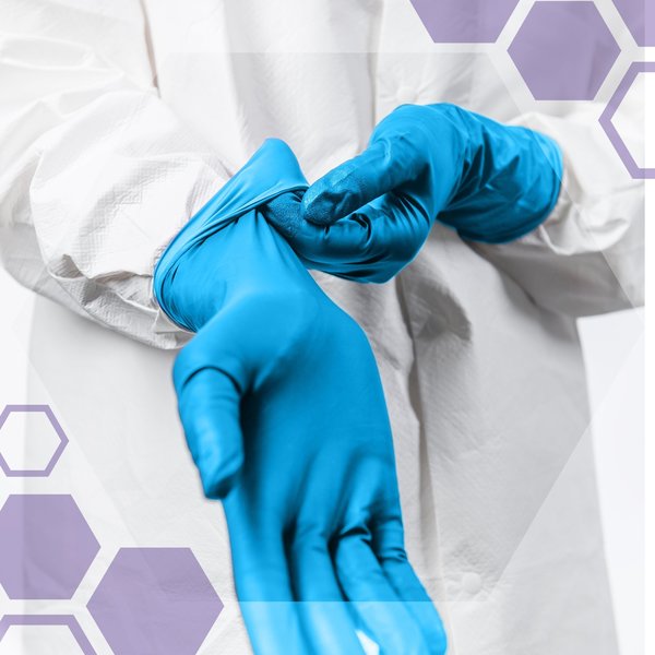 Nitrile Exam Gloves, Nitrile, Blue, 250 PK