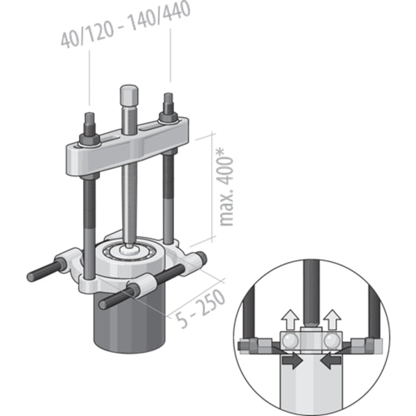 Separator Puller, 70-215mm