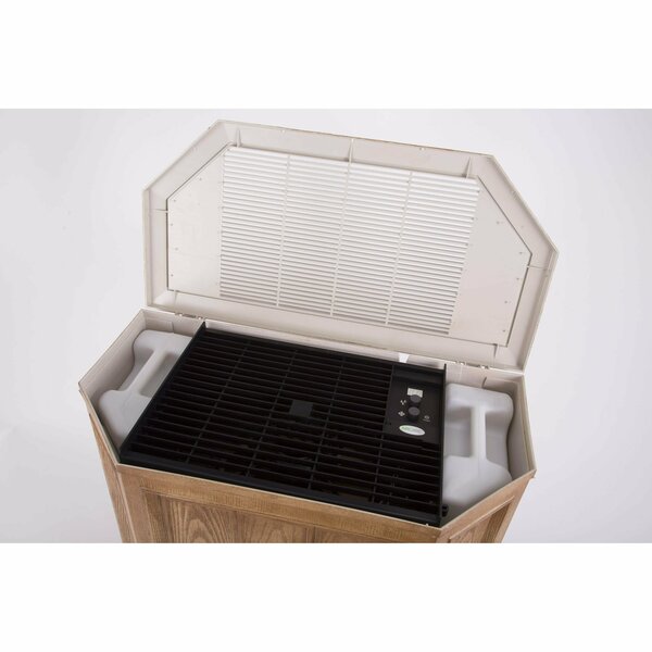 Evaporative Humidifier, Portable, 5.6 gal, 3,600 sq. ft., Light Oak