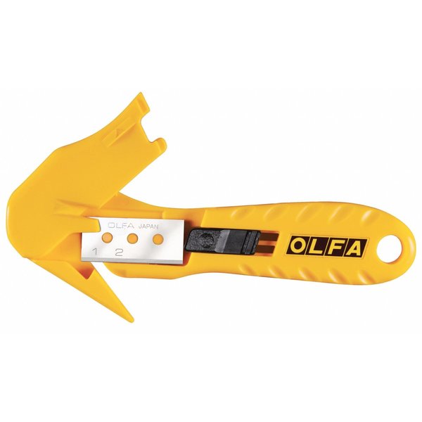 6-9/32 in L. Hook-Style Safety Cutter, Fixed Blade, Safety Recessed