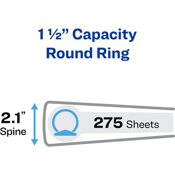 Round Ring View Binder, 1.5