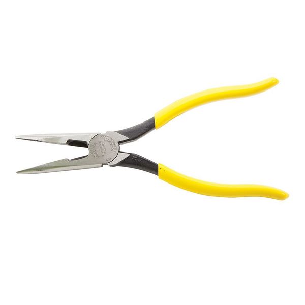 8 7/16 in D203 Needle Nose Plier, Side Cutter Plastic Dipped Handle