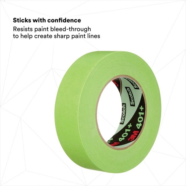 Masking Tape, Green, 1-13/32in x60yd, PK16