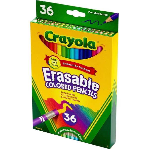 Pencil, Color, Erasable, PK36