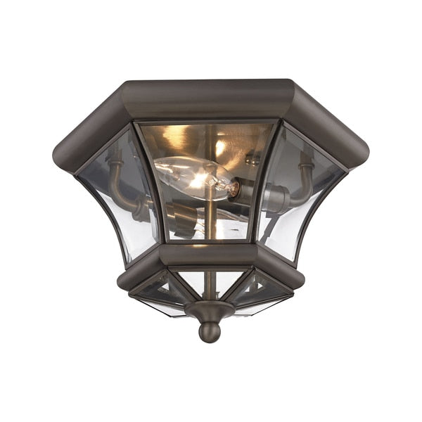 Monterey/Georgetown 2 Light Bronze Outdoor Ceiling Mount