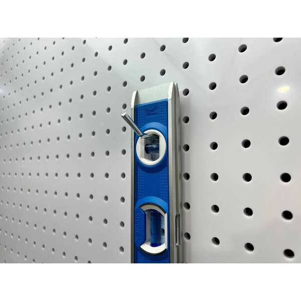 1 In. Single Rod 30 Degree Bend Steel Pegboard Hook for 1/8 In. and 1/4 In. Pegboard 10 Pack