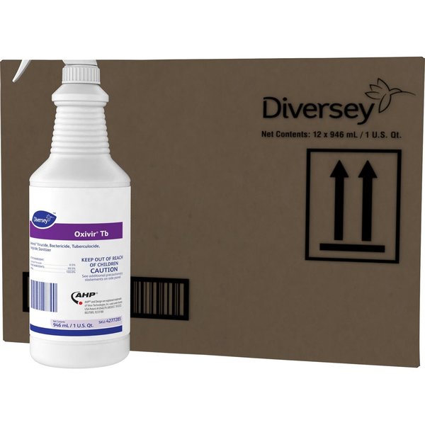 Cleaner and Disinfectant, 32 oz. Trigger Spray Bottle, Unscented, Colorless