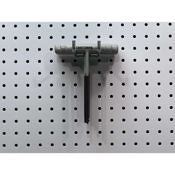 5-3/4 In. Double Rod 80 Degree Bend Steel Pegboard Hook for 1/8 In. and 1/4 In. Pegboard 10 Pack