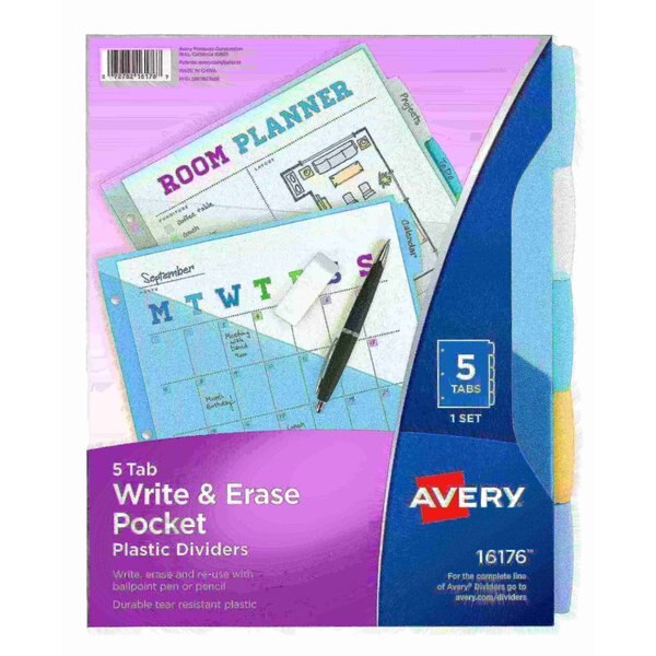 Write and Erase Durable Plastic Dividers