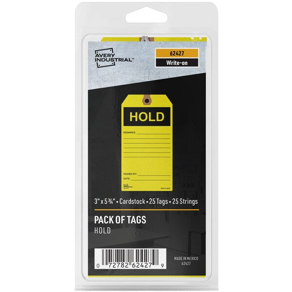 Yellow Inventory Tags, PK25