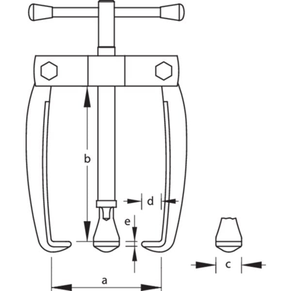 Puller, 3-Arm Pattern, XS Legs, 50 x 70mm