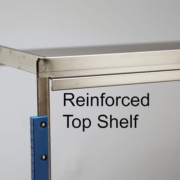 Stainless Steel Utility Cart; 700 Lb Capacity, 2 Shelf, 21