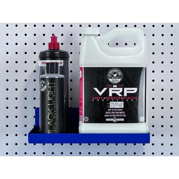 12 In. W x 6 In. D Blue Epoxy Coated Steel Shelf for 1/8 In. and 1/4 In. Pegboard