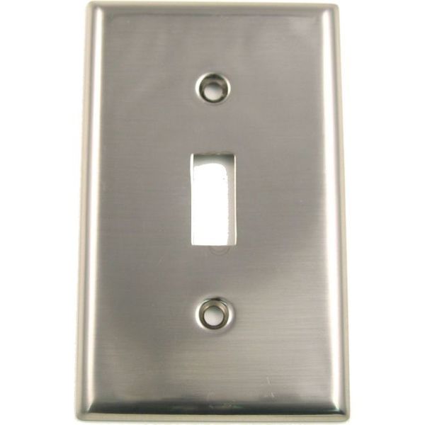 Single Switch Plate, Number of Gangs: 1 Satin Nickel Finish