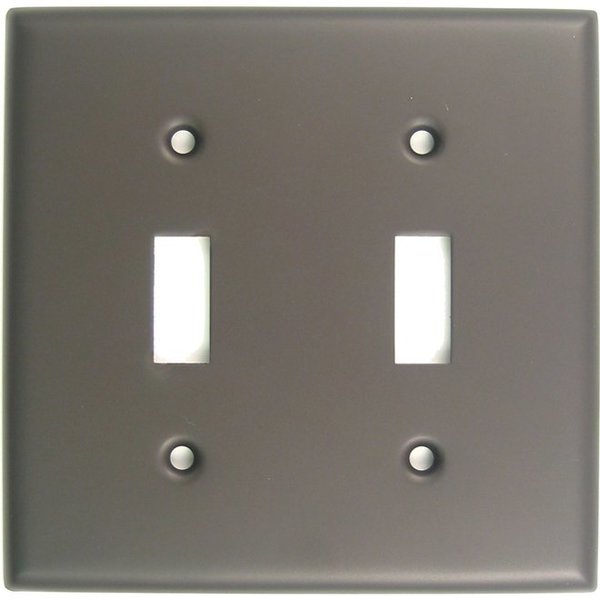 Double Switch Plate, Number of Gangs: 2 Oil Rubbed Bronze Finish
